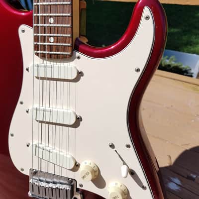 Rare & Limited Lace Sensor Fender  Deluxe American Standard Stratocaster 1989 Red w/ Gig Bag image 14