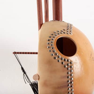 Acacia wood Kora - Traditional 21/22 string African Harp (made to order) image 9