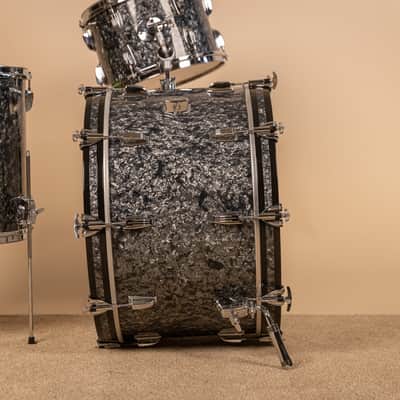 2018 Ludwig Legacy Mahogany Black Diamond Pearl Drum Set image 8