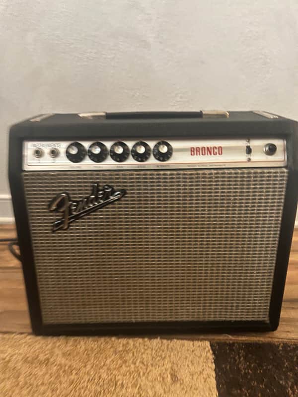 1970s Fender Bronco Rare  6 watt 1x8 speaker Silverface tube amplifier image 1