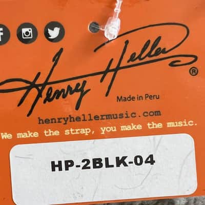 Henry Heller 2" Wide Adjustable Peruvian Guitar Strap, Made in Peru  #HP-2BLK-04 image 3