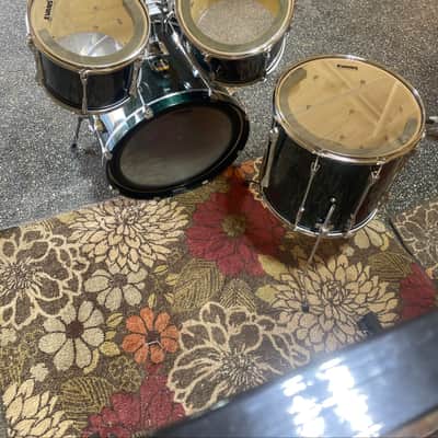 Yamaha Stage Custom Advantage 4-piece Shell Pack - GREEN/ Black Metallic image 9