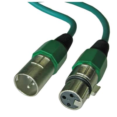 2 XLR 3 pin male to female shielded powered speaker cable cords 50 ft foot pair image 2