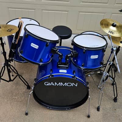 Gammon Percussion Full Size 5pc Drum Kit with Hardware 2024 - Metallic Blue image 8