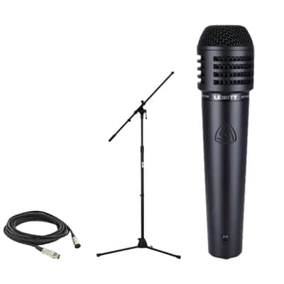 Lewitt MTP 440 DM Dynamic Instrument Microphone with On-Stage Stands MS7701B Boom Microphone Stand & XLR Cable image 1