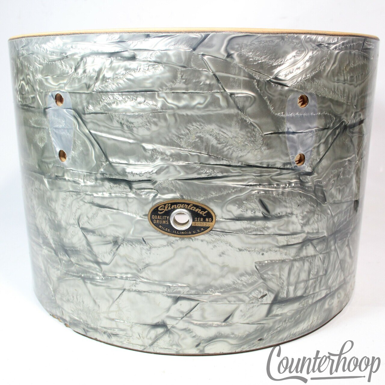 Slingerland Sky Blue Pearl 9x13" Concert Tom Drum Shell 3Ply Mahogany/Maple 60s — main photograph