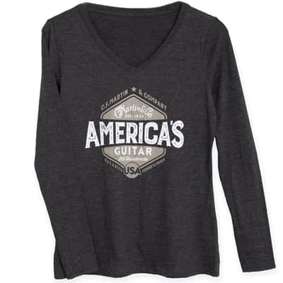 Martin Guitars Womens Americas Long Sleeve Pocket Tee Shirt - 4XL image 1
