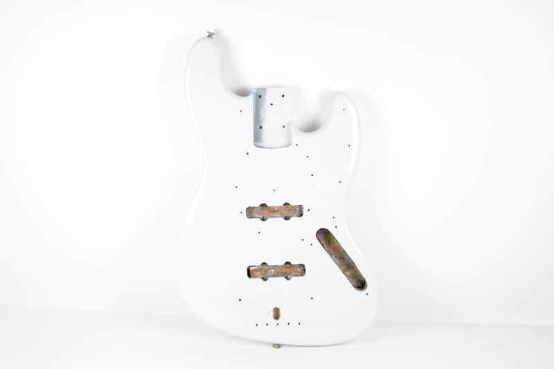 1972 Vintage Fender Jazz Bass BODY White Re-fin 1970s USA Guitar image 1