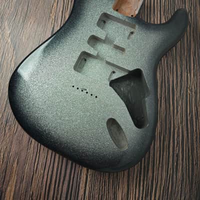 Diamond Burst 2PC ,Mahogany ST S-Style Body High Gloss, Hard Tail, Vintage Part Replacement Gadget, High End Custom S Type Body, image 8