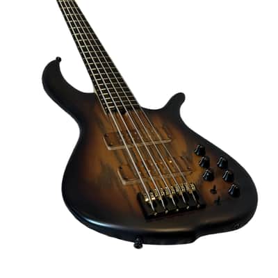 F Bass BN5 DELUXE 2020 - MATTE VARNISH - ANTIQUE BROWN BURST / BLACK GRAIN ENHANCE image 2