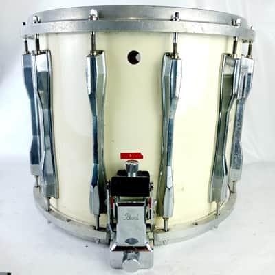 Pearl 12x14"Marching Percussion Snare Drum White 12-Lug High-Tension Die-Cast image 4