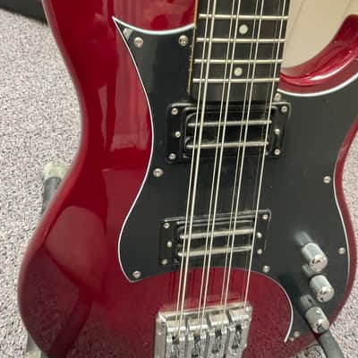 Hagstrom HB-8-WCT 8-String Bass 2010s - Wild Cherry Transparent image 4