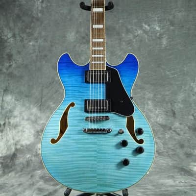Ibanez AS73FM Artcore Azure Blue Gradation Semi-Hollow Body image 2
