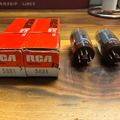 NOS Matched Pair RCA Philips Sylvania made JAN 6L6WGB 5881 tubes image 5