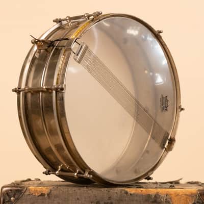 1930s Leedy 5x14 Nickel Over Brass Utility Snare Drum image 8