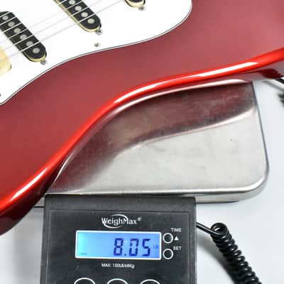1980's Schecter "Strat" Style Electric Guitar Candy Apple Red w/HSC image 23