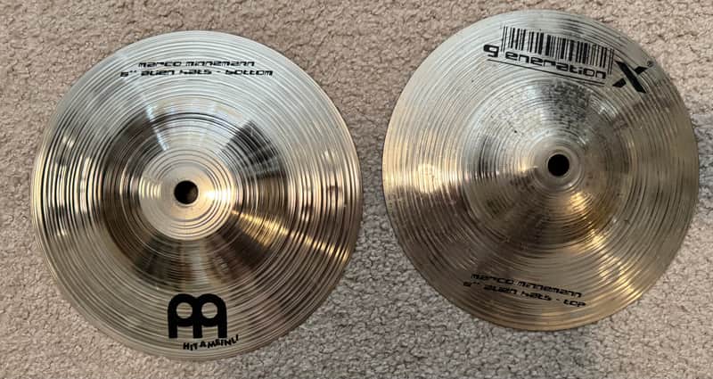 Meinl Generation X 8" Marco Minneman Alien Hats Pair 2000's - Nickel Silver image 1