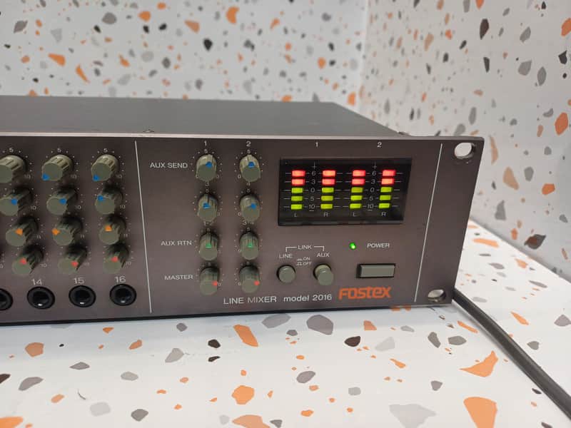 1980's Vintage Fostex Model 2016 》Made in Japan 》16-channel analog line mixer image 1