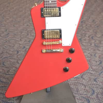 Gibson Custom Shop 1958 Korina Explorer VOS Cardinal Red Gold Hardware image 3