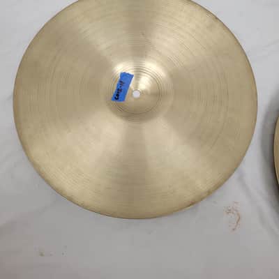 Zildjian 14" A. Zildjian Thin Stamp Top W/ Newbeat Bottom Hi Hat Cymbals (C012-10-11) image 7