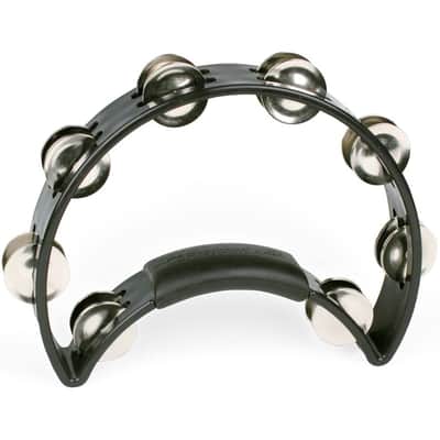 Rhythm Tech RT1010 - Ergonomic 1/4 Moon Tambourine - Black image 1