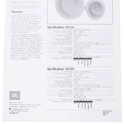 (24) JBL 8124 4" Full Range Commercial 70V/100V 6w Ceiling Speakers 4 Restaurant image 8