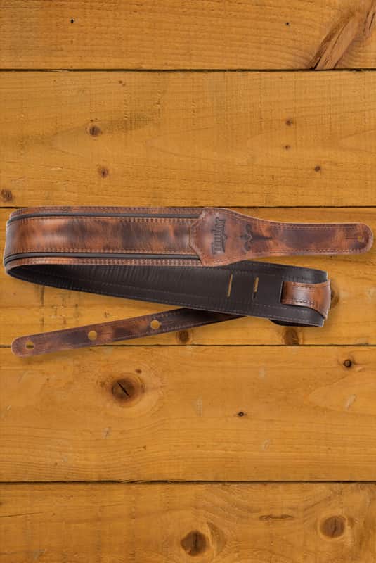 Taylor TaylorWare Fountain 2.5" Leather Guitar Strap - Weathered Brown image 1