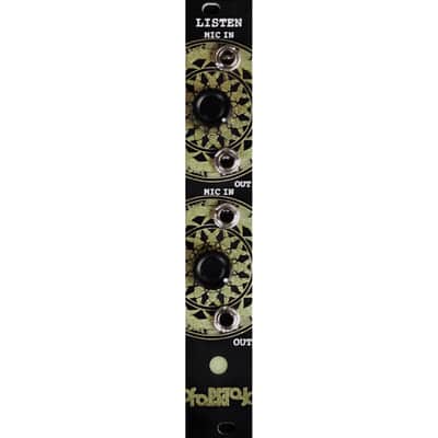 Folktek Modular Listen Eurorack Dual Mic-Preamp Module (Gold) image 1