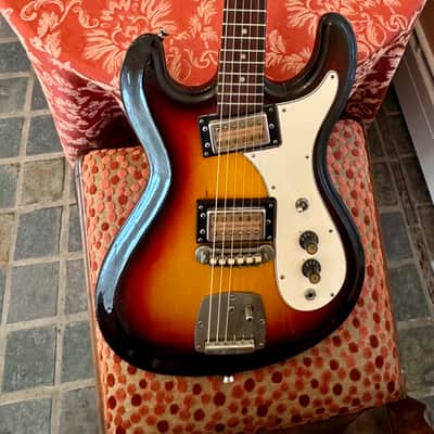 Vintage Univox Hi-Flier Phase III Sunburst MIJ Kurt Cobain Nirvana All Original image 7
