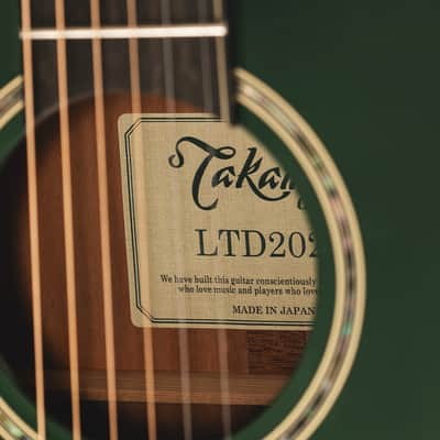 Takamine LTD2025 Limited Edition Acoustic Guitar - Ebony Fingerboard, Green image 15