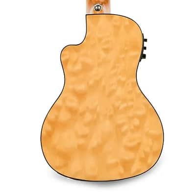 Lanikai QM-NACEC Concert Quilted Maple Natural Acoustic/Electric Ukulele & Bag image 2
