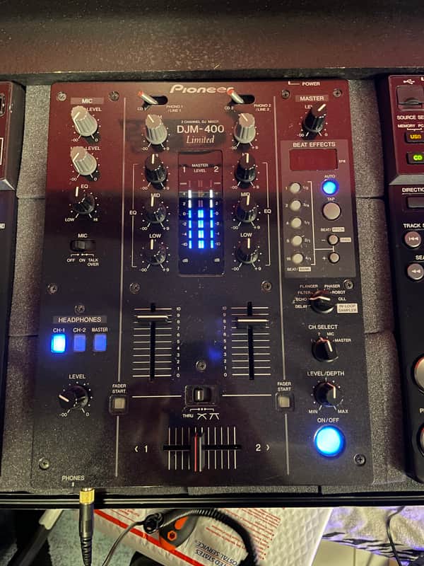 Pioneer DJ DJM-400 & CDJ-400 Pair Limited Black Blue + Custom Case