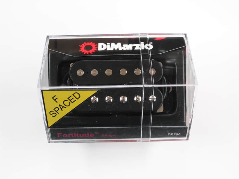 DiMarzio F-spaced Fortitude Bridge Humbucker Black W/Chrome Poles DP 290 image 1