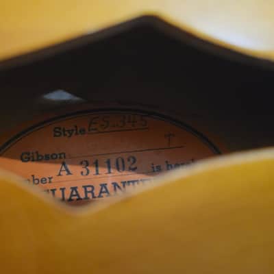 Gibson ES-345TD 1959 First Year Sunburst. PAFs OHC image 7