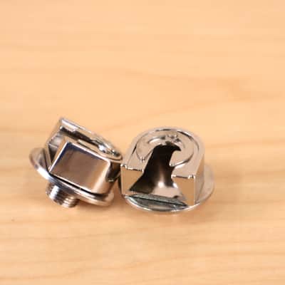 Epiphone Les Paul Custom Guitar Locking Strap Buttons Pair of Two Silver image 7