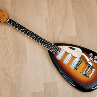 1960s Vox Mark VI Teardrop Vintage Electric Guitar Sunburst w/ Case, Eko image 14