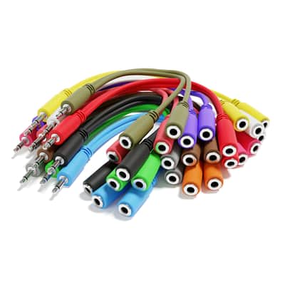 ExcelValley [Army Green] 5-Pack - Mono Splitter Y Patch Cables - TS 3.5mm 1/8" Eurorack Synth Synthesizer image 6