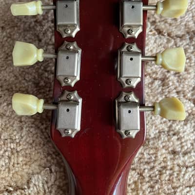 Orville by Gibson LPR 1993 - Lemon Burst Light Tiger Flame Lacquer Cream Fret Edge Binding image 9