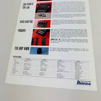 Ibanez Dealer Pack – Roadstar II, X Series & Price List 1984 image 7