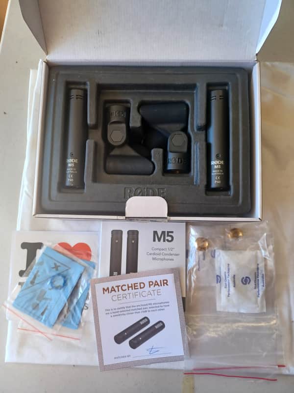RODE M5 Small Diaphragm Cardioid Condenser Microphone Matched Stereo Pair