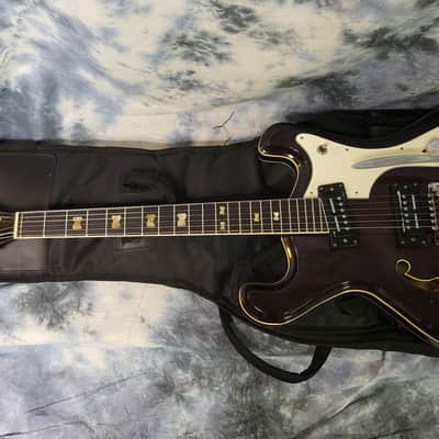 Video Demo Vintage RARE 1968 Japan Noble Model EG 68-2HT Mosrite Style Dual Pickup New Strings Pro Setup Gigbag image 15