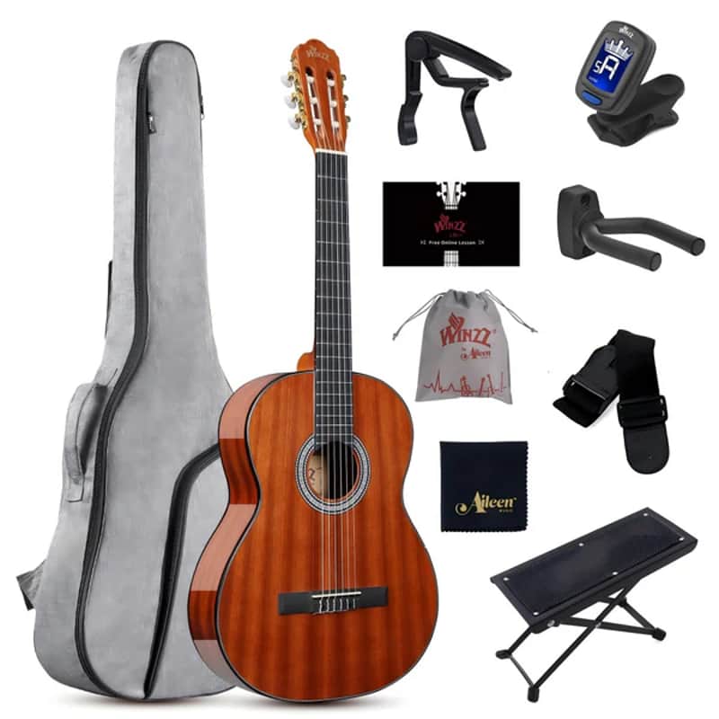 WINZZ AC309 36-Inch Sapele General Grade Classical Guitar image 1