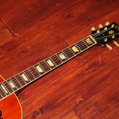1966 Gibson J-160E, Iced Tea Sunburst image 8