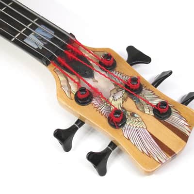 1976 USA Custom Made Electric Bass American Flag Model Red White & Blue Stars & Stripes Inlay wOHSC image 6