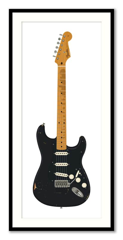 Fender Stratocaster | David Gilmour - "The Black Strat" | Half scale PRINT image 1