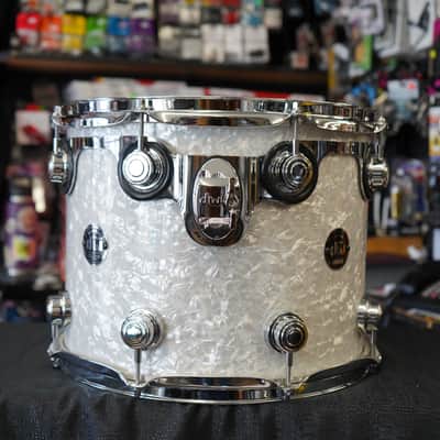 DW USA Collectors Series 14" Maple Standard Tom w/ Rings & Mount - Vintage Classic Marine Pearl | 11x14" image 2