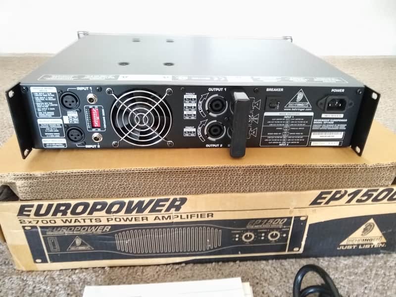 Behringer Europower EP1500 2 x 700-Watt Power Amplifier | Reverb