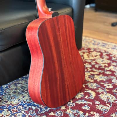 Jay Turser JTA52 1/2 Acoustic Guitar Dreadnought - Blackwood Fingerboard, Red Sun image 7