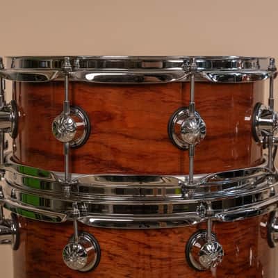 Natal Natural Bubinga Bop Drum Set 14x18 8x12 14x14 and 5x13 image 4