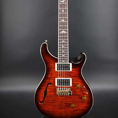 PRS SE Custom 24 Semi-Hollow Piezo 2025 - Present - Orange Tiger Smokeburst image 1